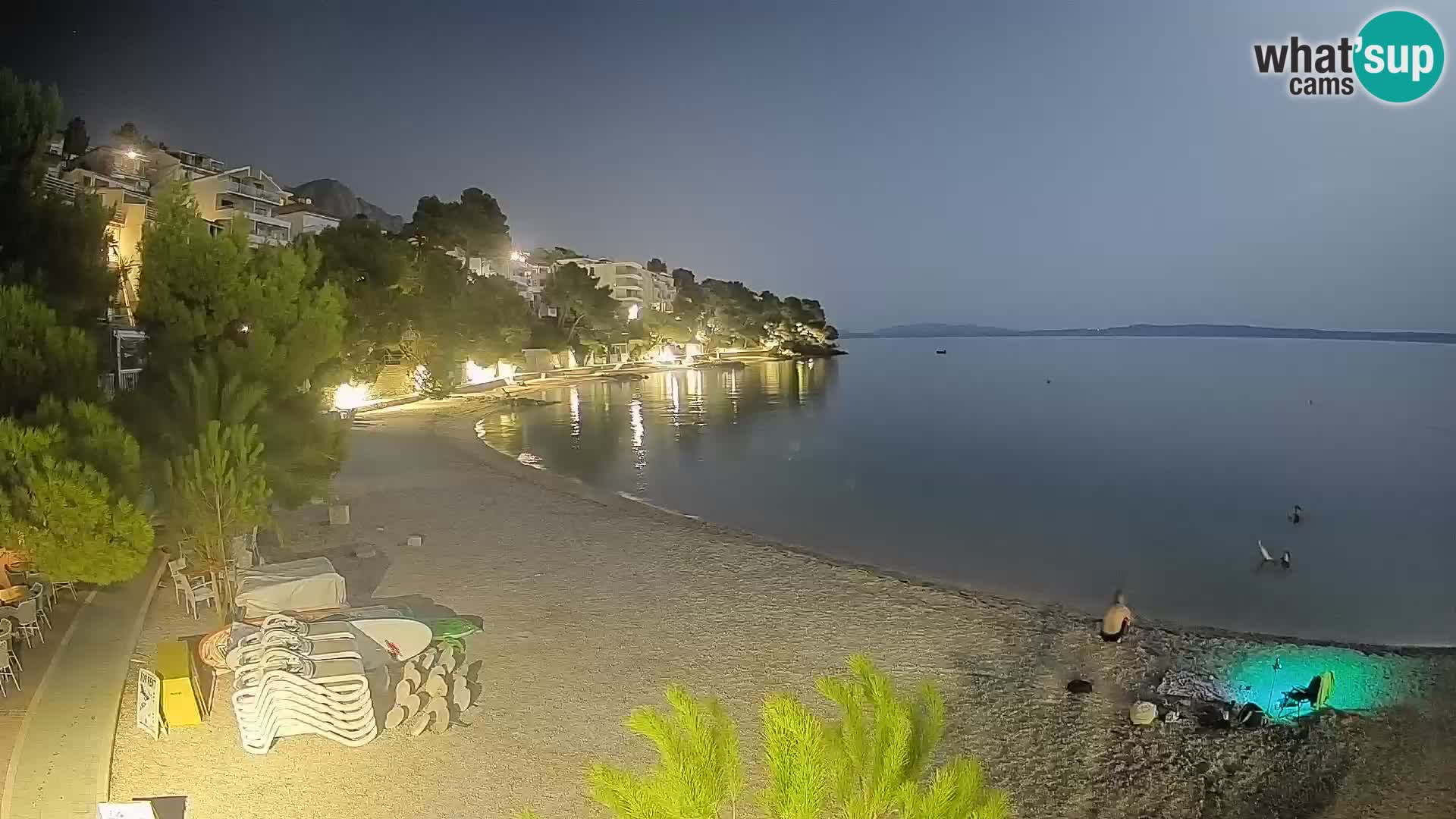 Webcam Playa Lučica Brela – Vista en directo de la costa adriática