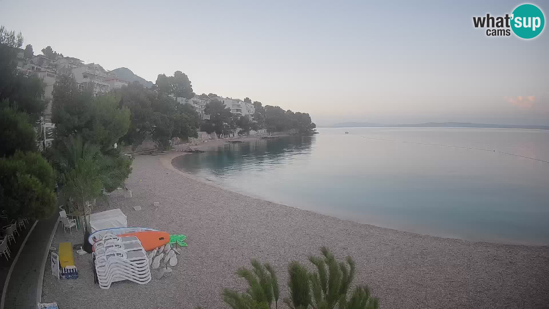 Webcam Playa Lučica Brela – Vista en directo de la costa adriática