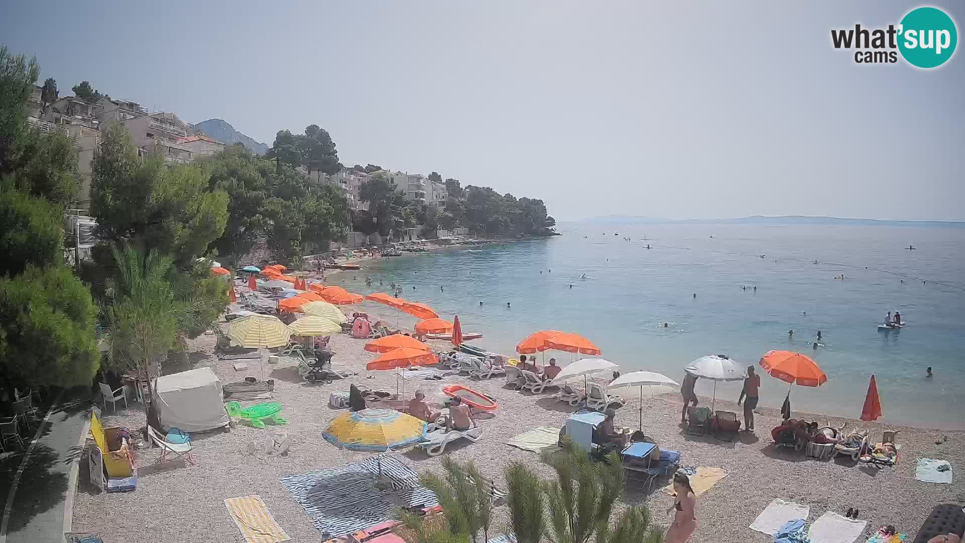 Webcam Spiaggia Lučica Brela – Vista live sulla costa adriatica