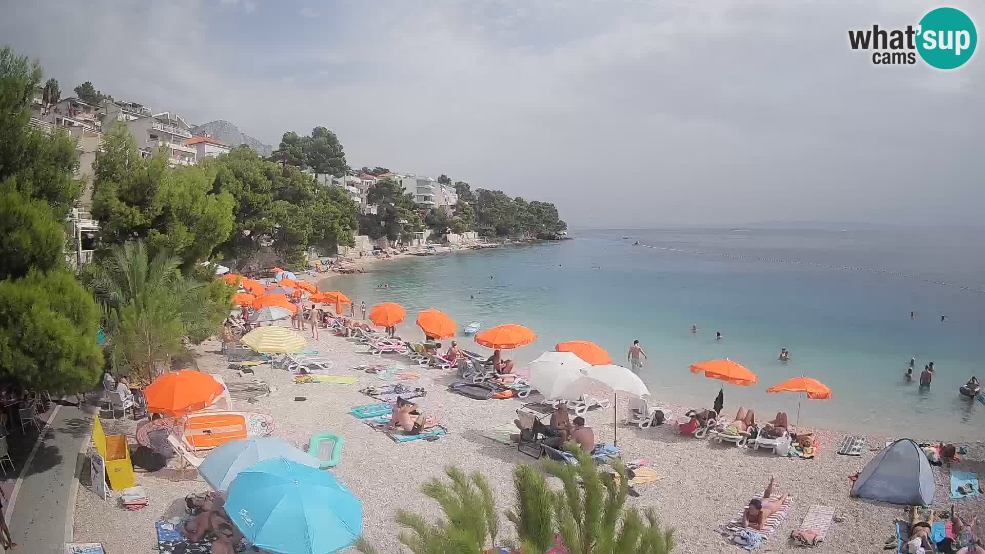 Webcam Playa Lučica Brela – Vista en directo de la costa adriática