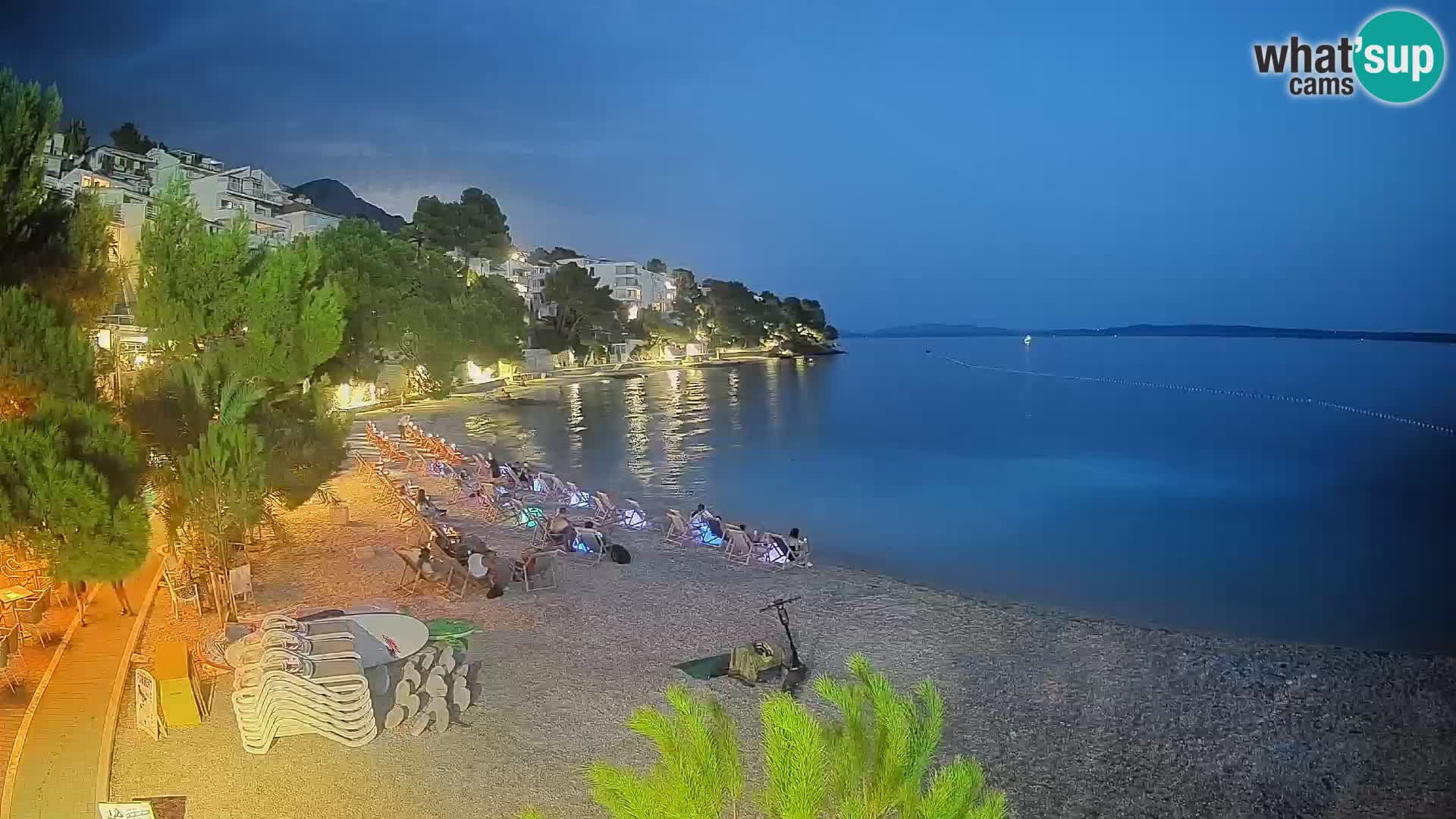 Webcam Lučica Strand Beach Brela – Liveblick von der Adriaküste
