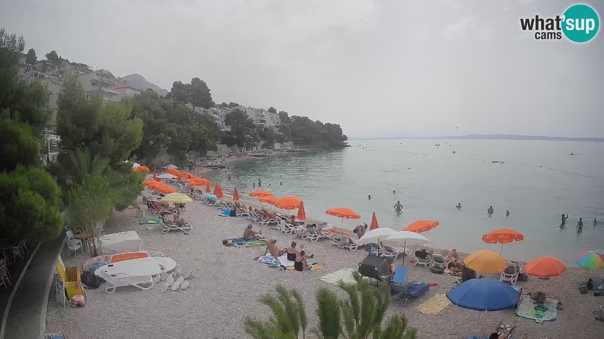 Webcam Playa Lučica Brela – Vista en directo de la costa adriática