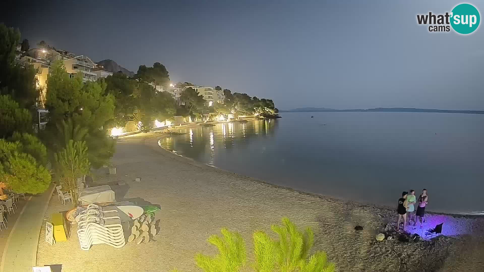 Webcam Plage Lučica Brela – Vue en direct sur la côte adriatique