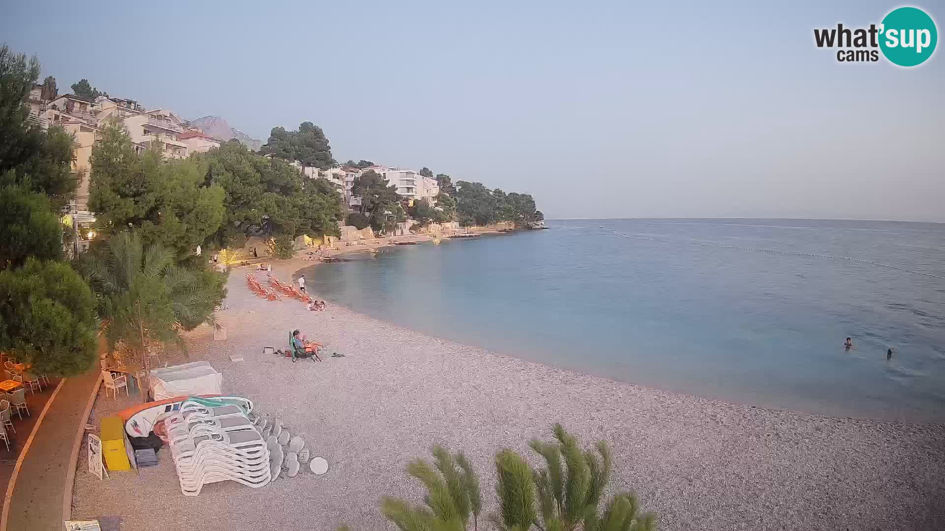 Webcam Spiaggia Lučica Brela – Vista live sulla costa adriatica