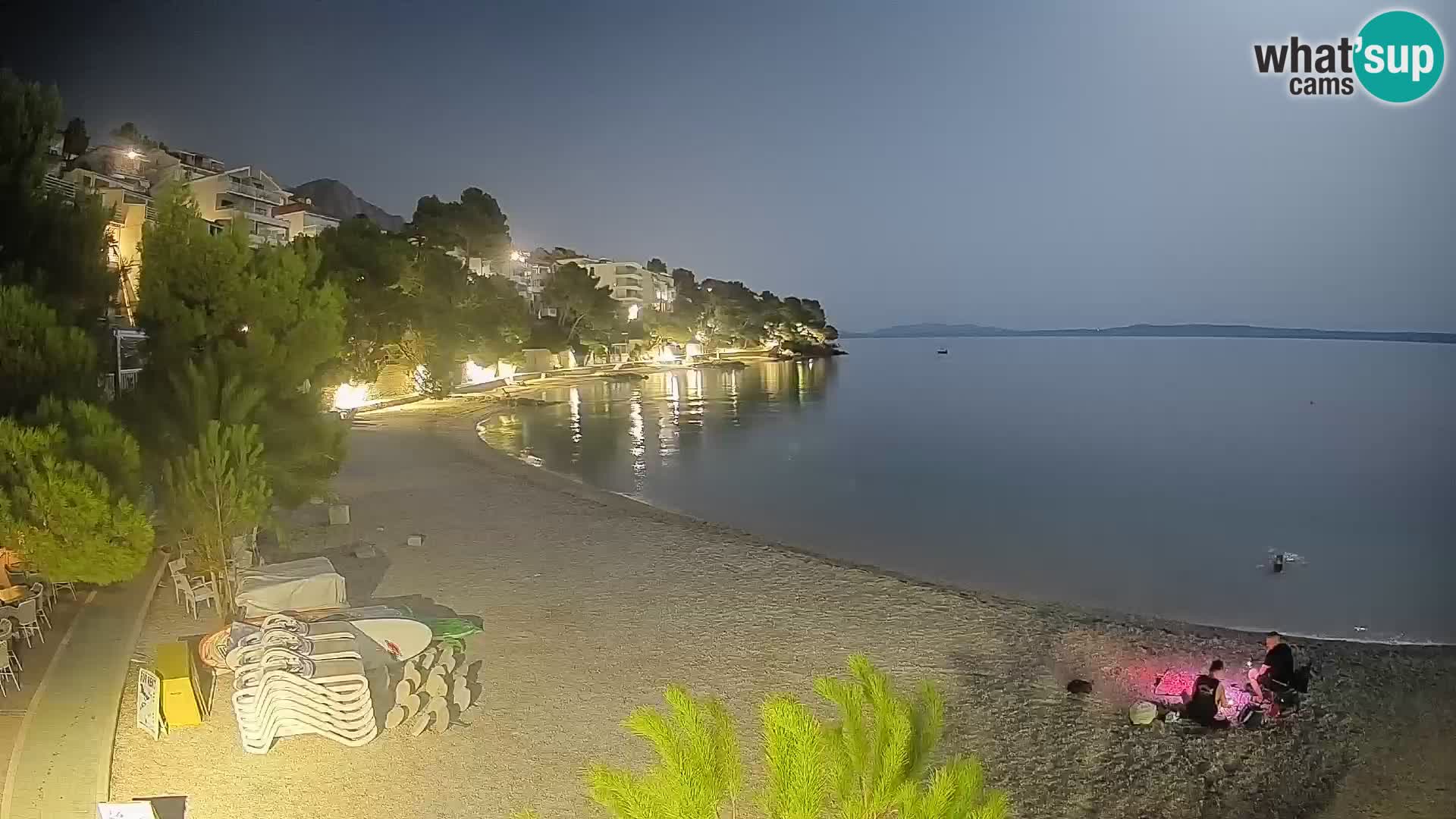 Webcam Lučica Strand Beach Brela – Liveblick von der Adriaküste