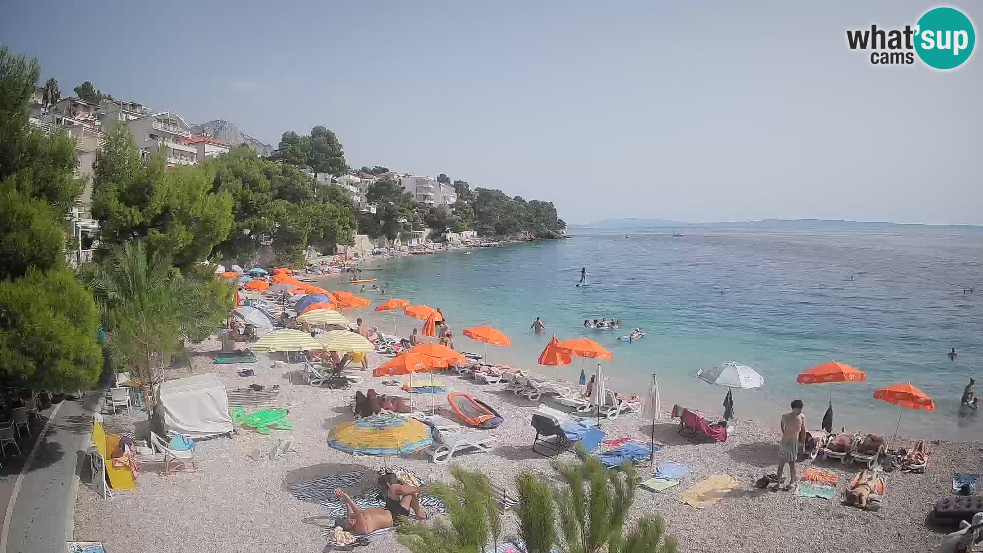 Webcam Lučica Beach Brela – Live View from the Adriatic Coast