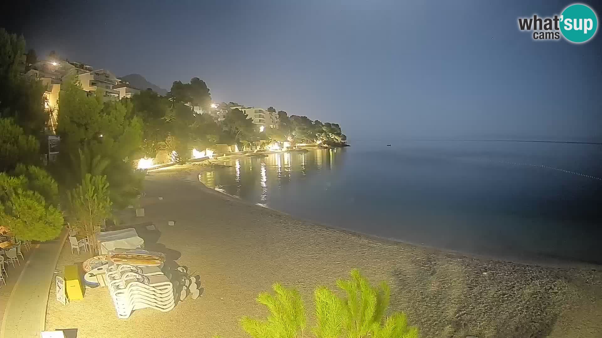 Webcam Spiaggia Lučica Brela – Vista live sulla costa adriatica