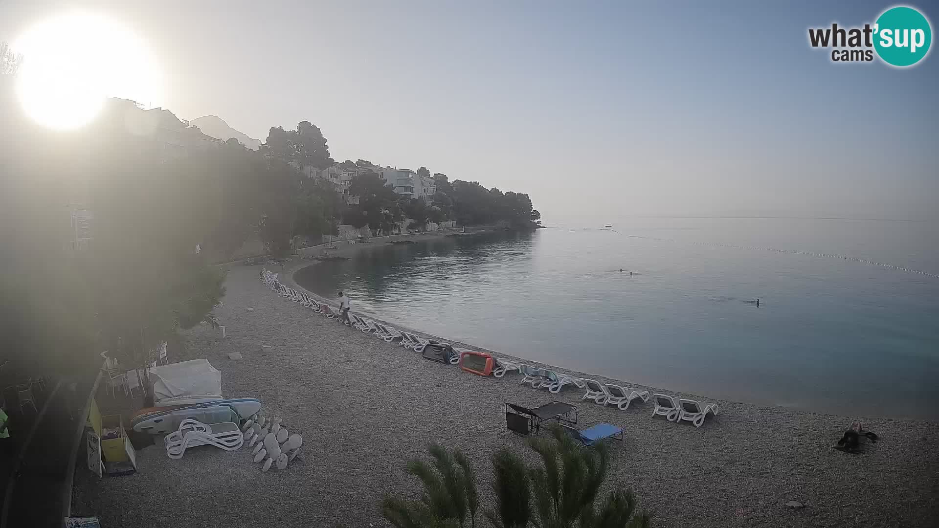 Webcam Playa Lučica Brela – Vista en directo de la costa adriática