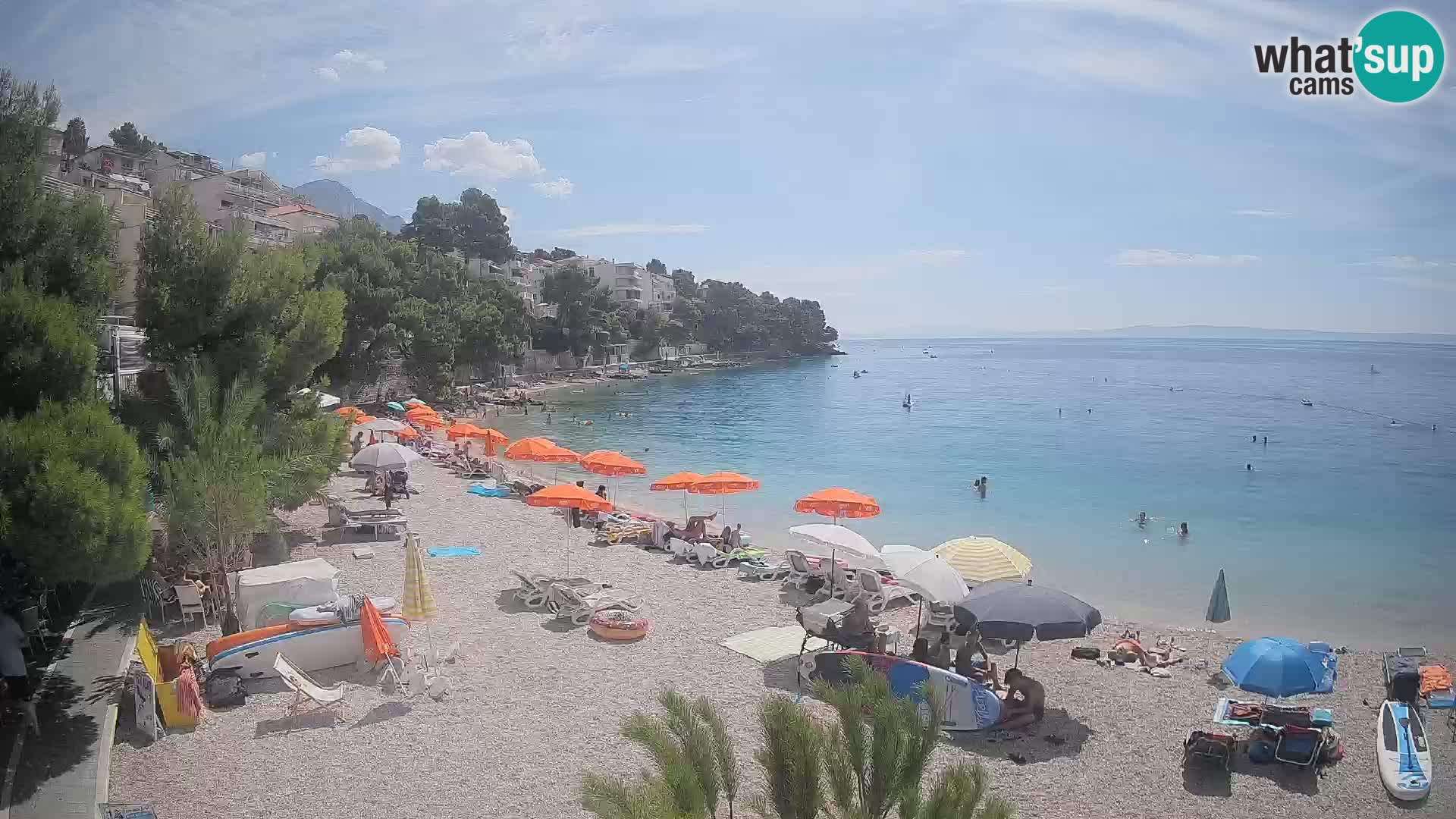 Webcam Playa Lučica Brela – Vista en directo de la costa adriática