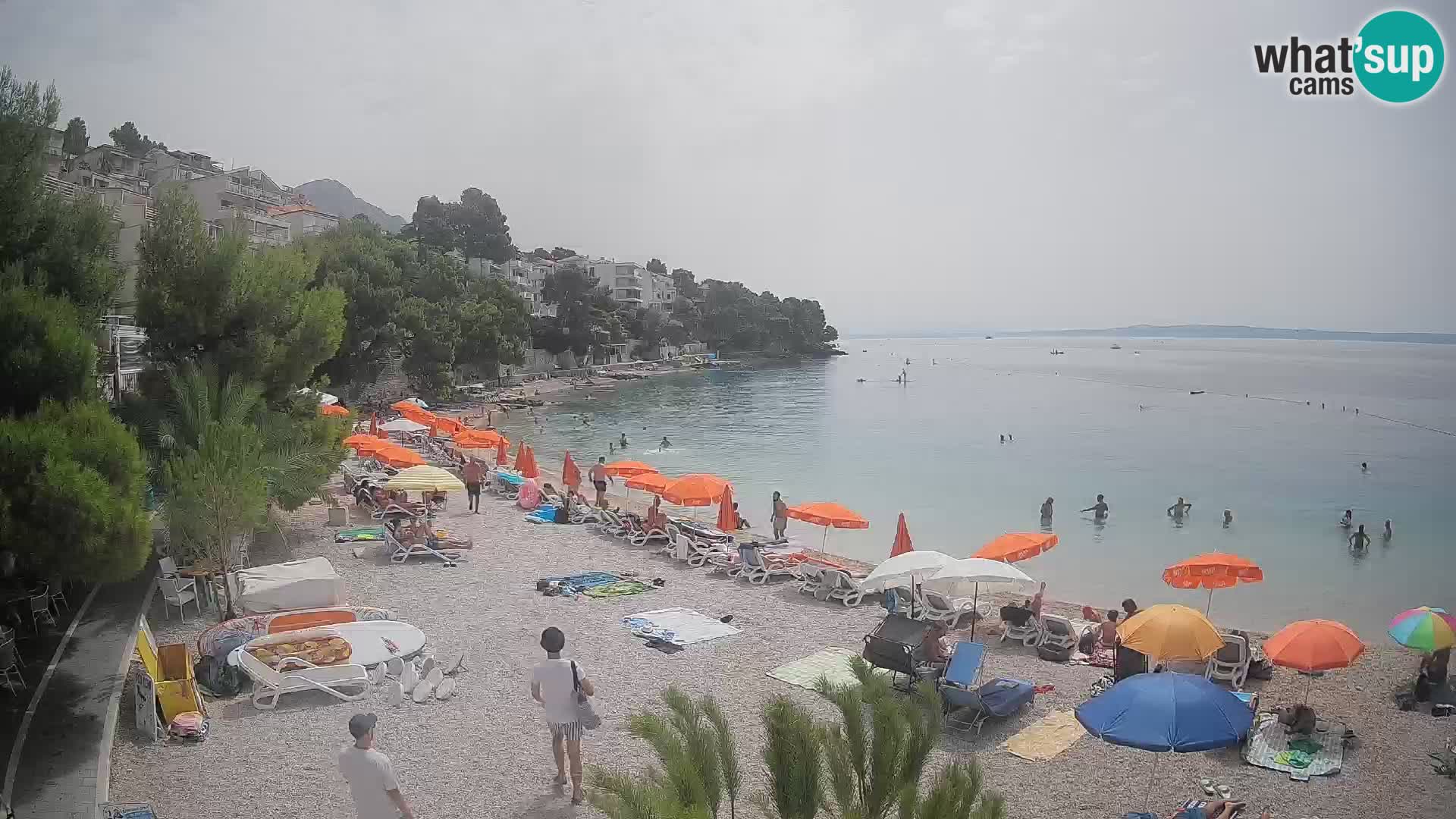 Webcam Playa Lučica Brela – Vista en directo de la costa adriática