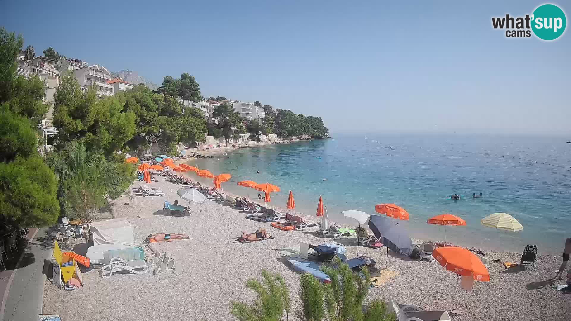 Webcam Lučica Beach Brela – Live View from the Adriatic Coast