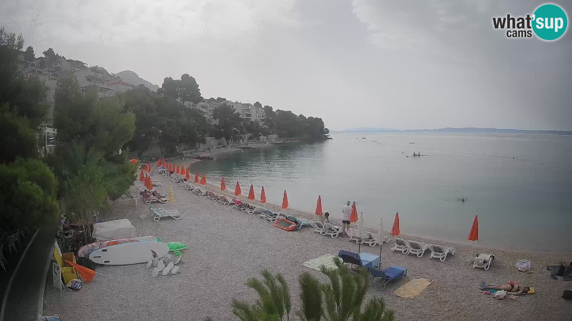 Webcam Playa Lučica Brela – Vista en directo de la costa adriática