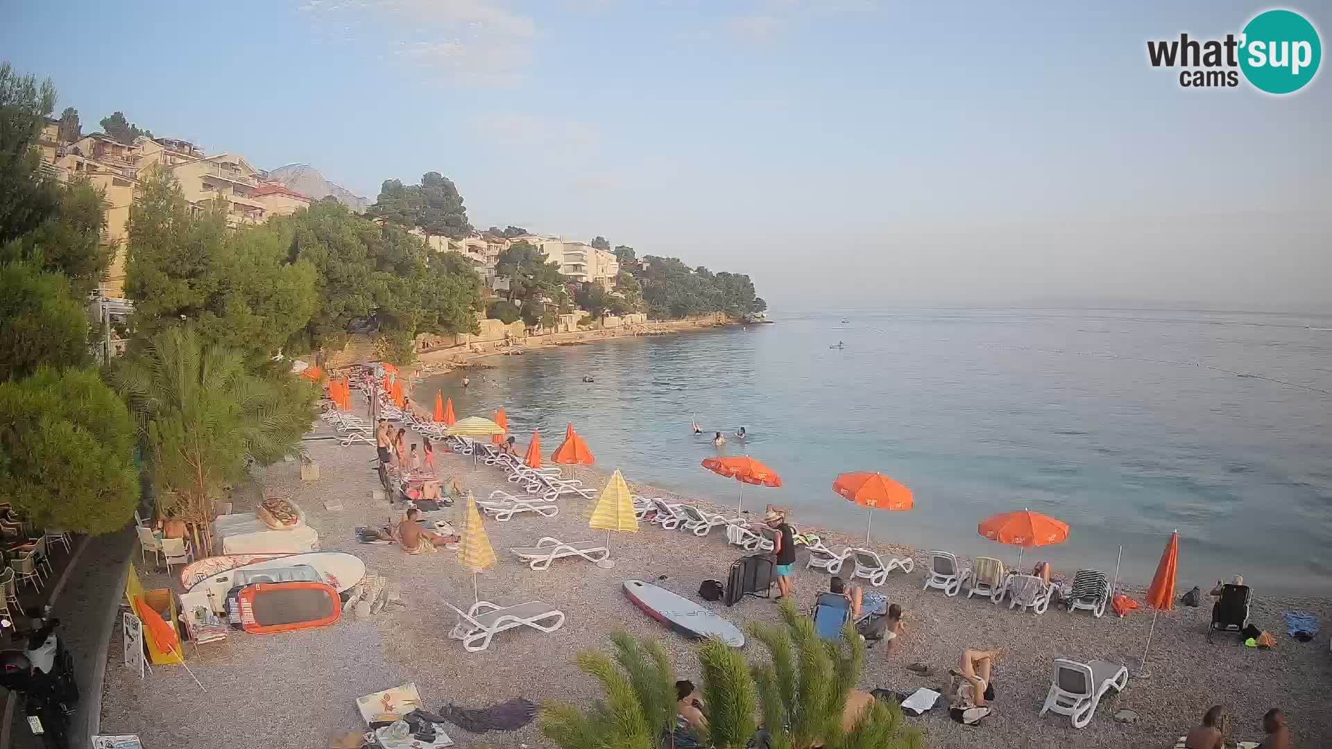 Webcam Lučica Beach Brela – Live View from the Adriatic Coast