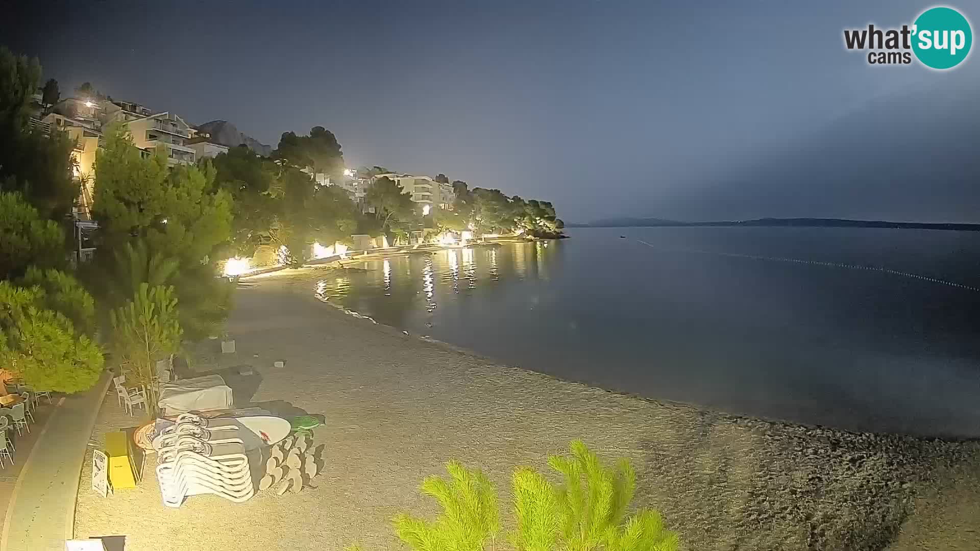 Webcam Plage Lučica Brela – Vue en direct sur la côte adriatique