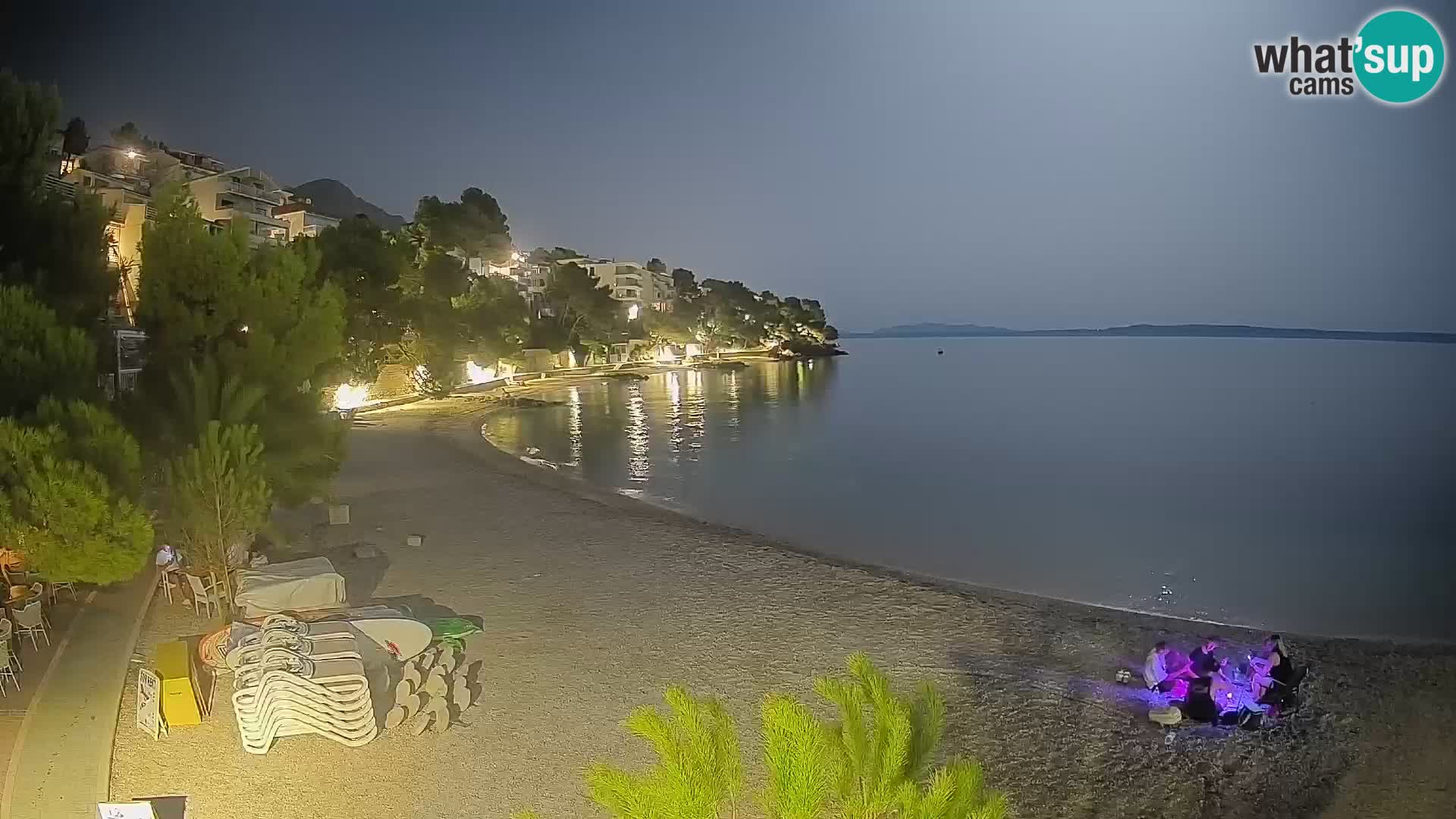 Webcam Lučica Strand Beach Brela – Liveblick von der Adriaküste