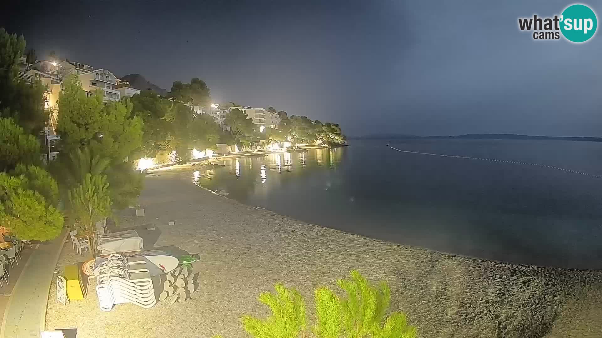 Webcam Playa Lučica Brela – Vista en directo de la costa adriática