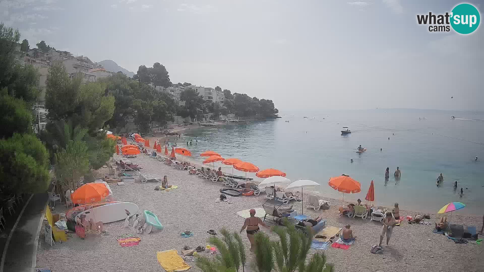 Webcam Playa Lučica Brela – Vista en directo de la costa adriática