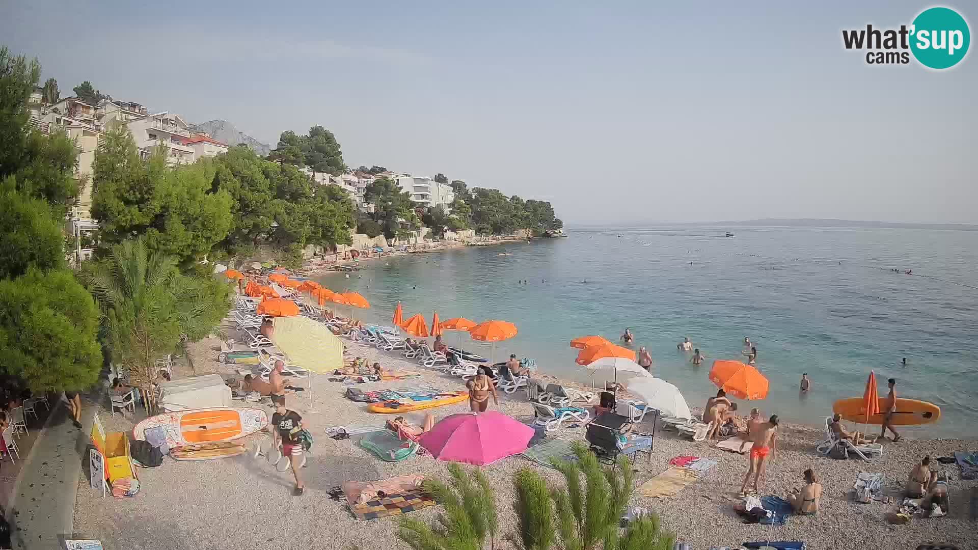 Webcam Playa Lučica Brela – Vista en directo de la costa adriática