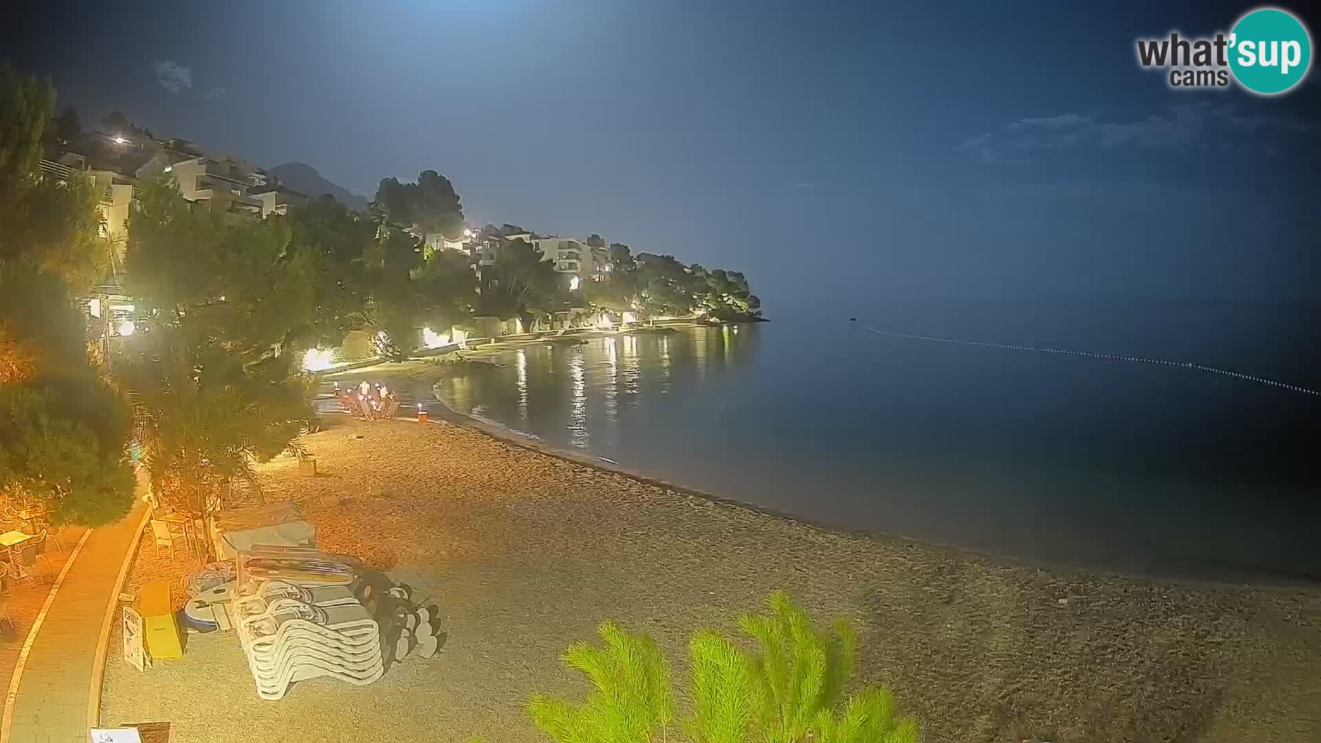 Webcam Playa Lučica Brela – Vista en directo de la costa adriática