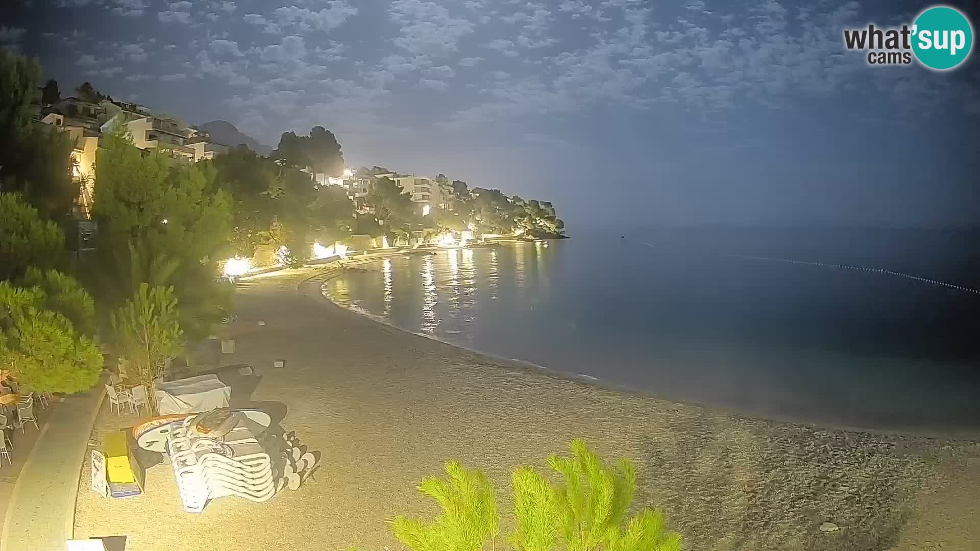 Webcam Playa Lučica Brela – Vista en directo de la costa adriática