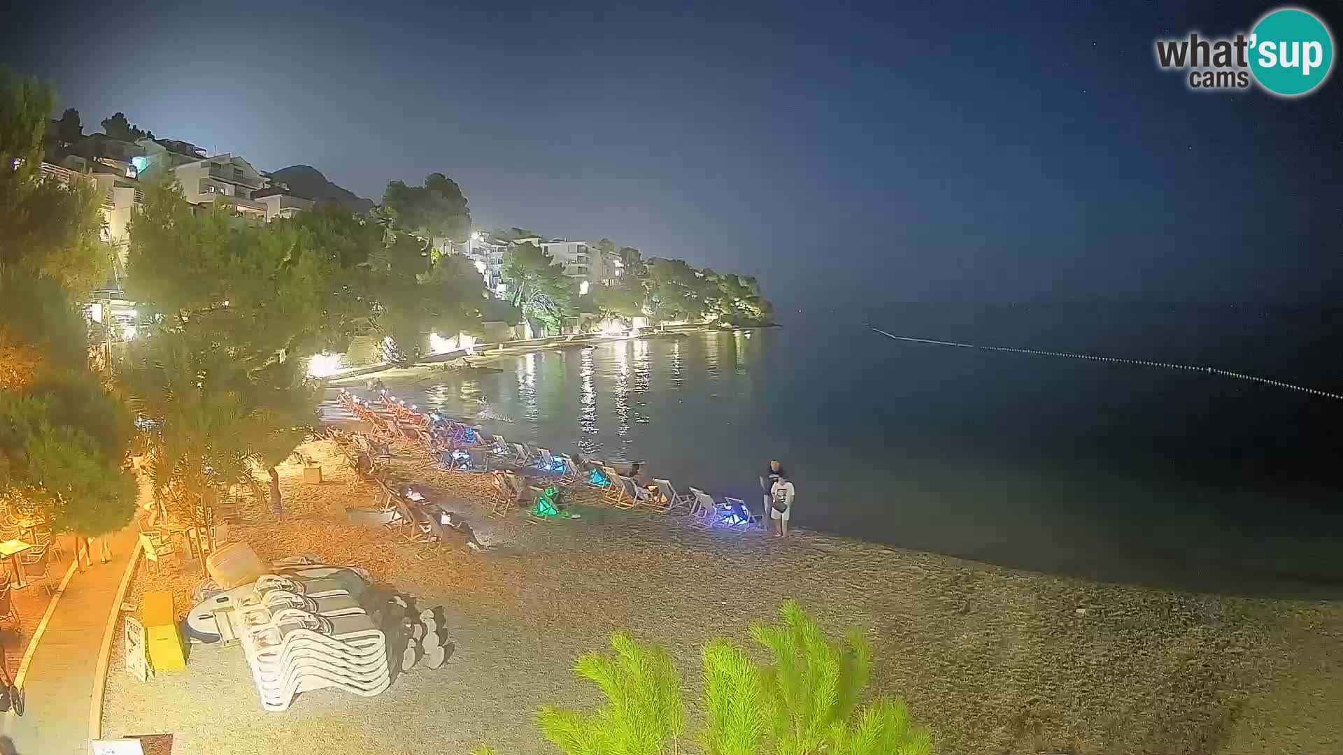 Webcam Lučica Strand Beach Brela – Liveblick von der Adriaküste