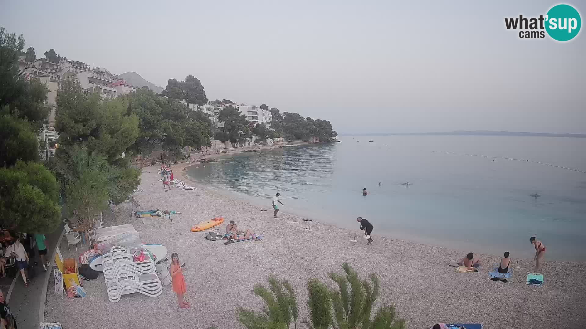 Webcam Playa Lučica Brela – Vista en directo de la costa adriática