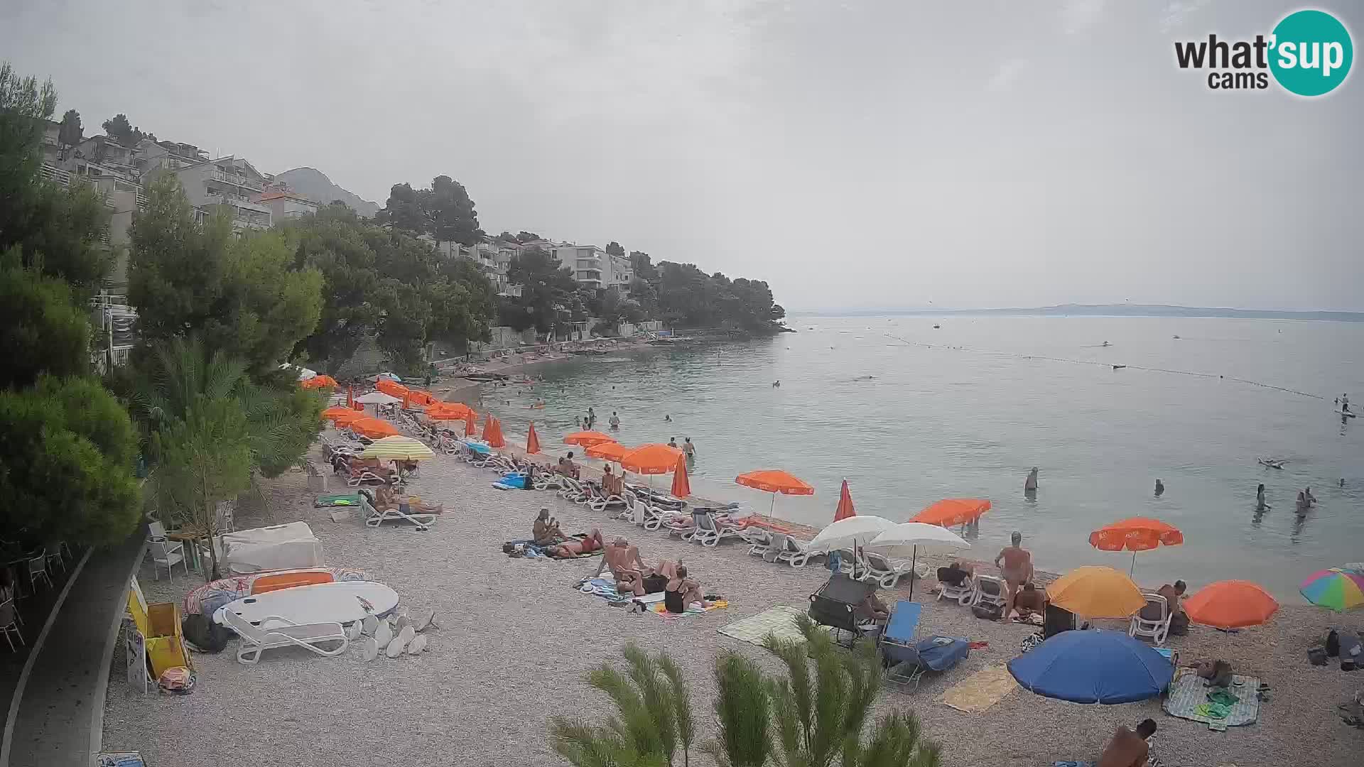 Webcam Playa Lučica Brela – Vista en directo de la costa adriática