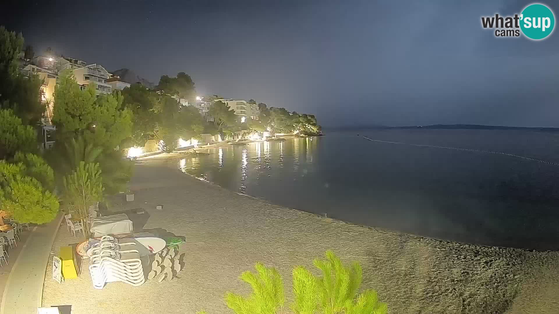 Webcam Plage Lučica Brela – Vue en direct sur la côte adriatique