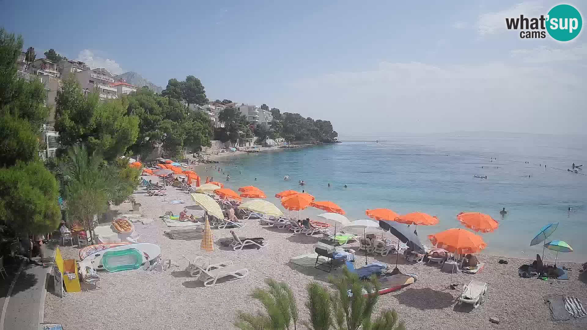 Webcam Playa Lučica Brela – Vista en directo de la costa adriática