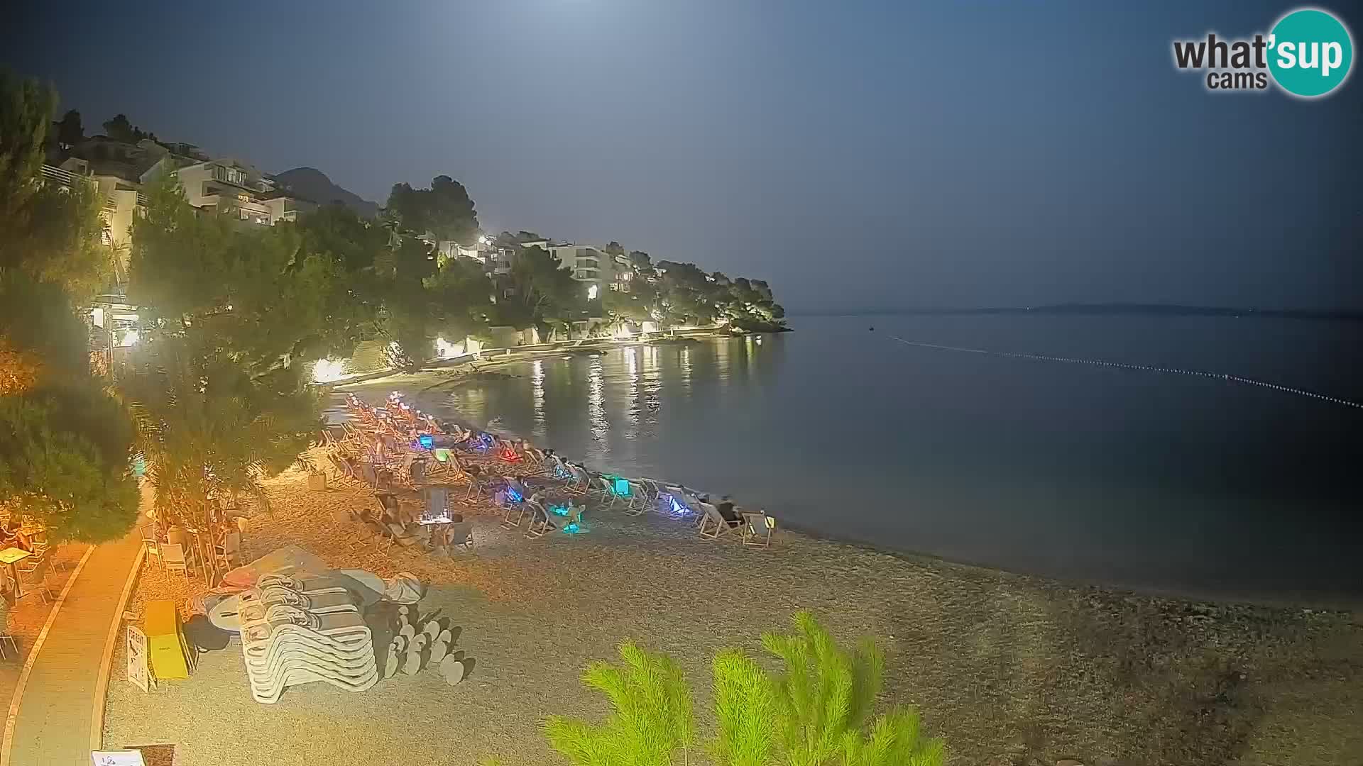 Webcam Plage Lučica Brela – Vue en direct sur la côte adriatique