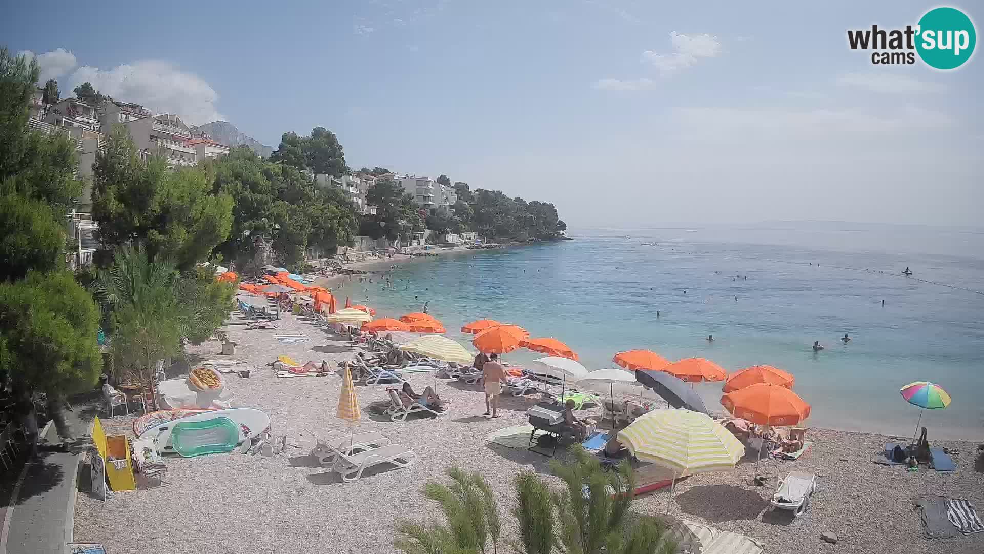 Webcam Lučica Beach Brela – Live View from the Adriatic Coast