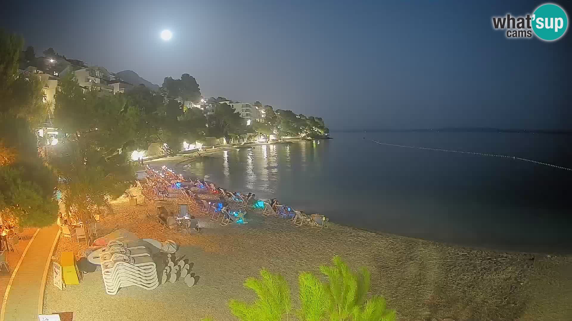 Webcam Lučica Strand Beach Brela – Liveblick von der Adriaküste