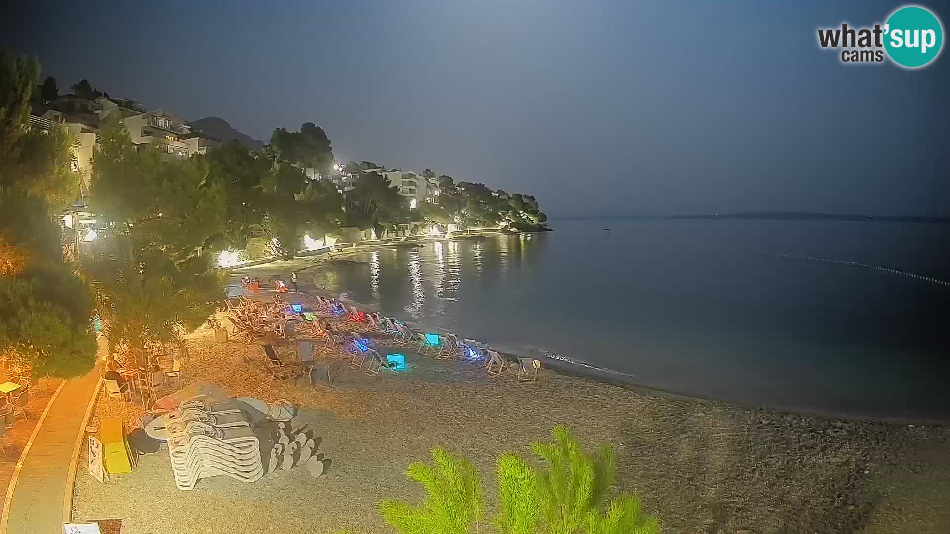 Web kamera Plaža Lučica Brela – Pogled uživo na jadransku obalu