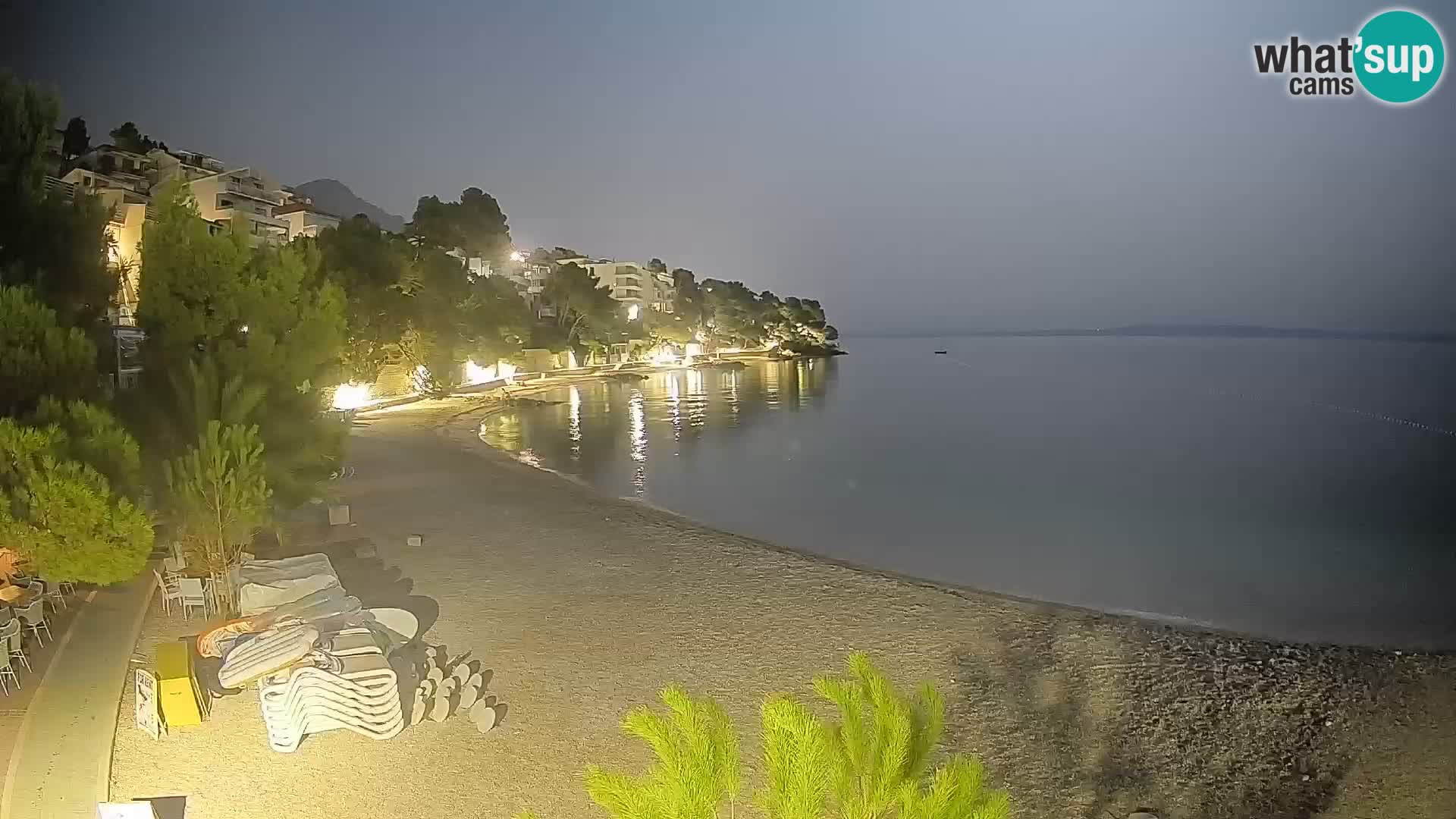 Webcam Playa Lučica Brela – Vista en directo de la costa adriática