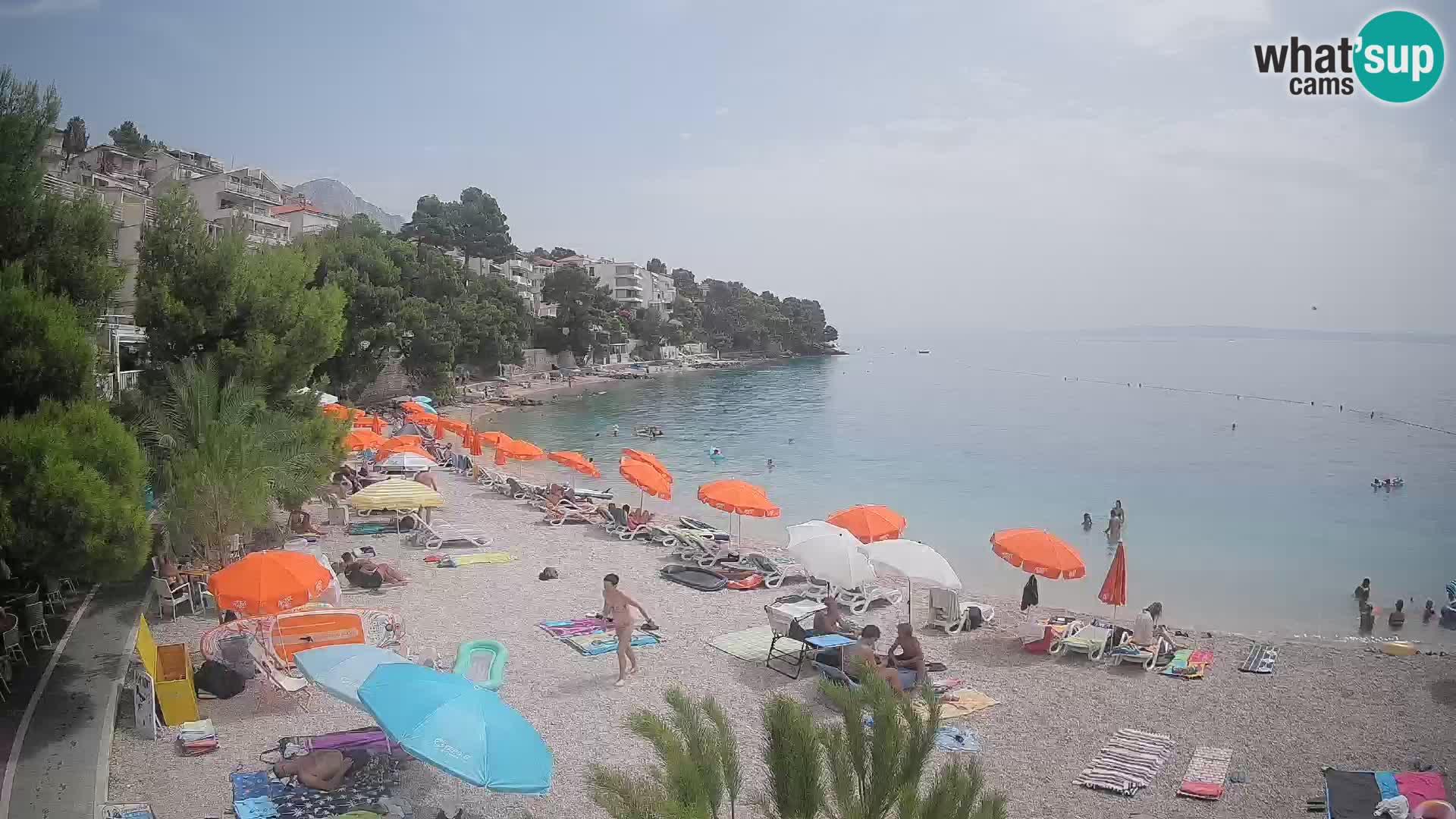 Webcam Playa Lučica Brela – Vista en directo de la costa adriática