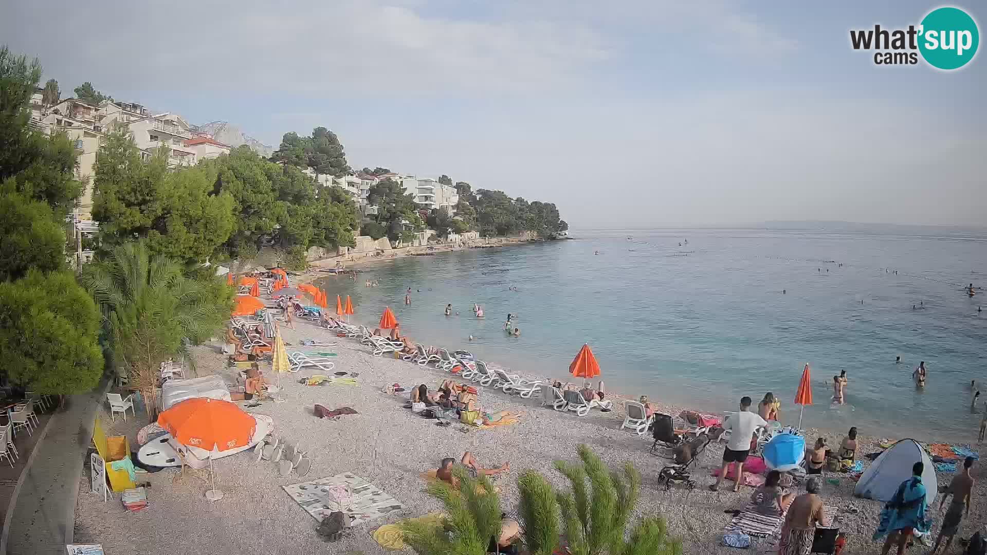 Webcam Playa Lučica Brela – Vista en directo de la costa adriática