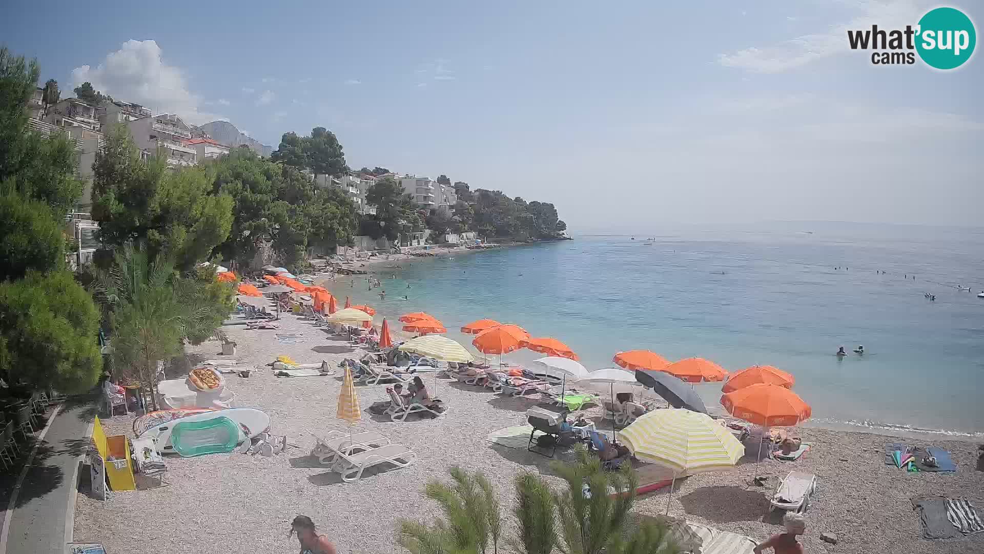 Webcam Playa Lučica Brela – Vista en directo de la costa adriática