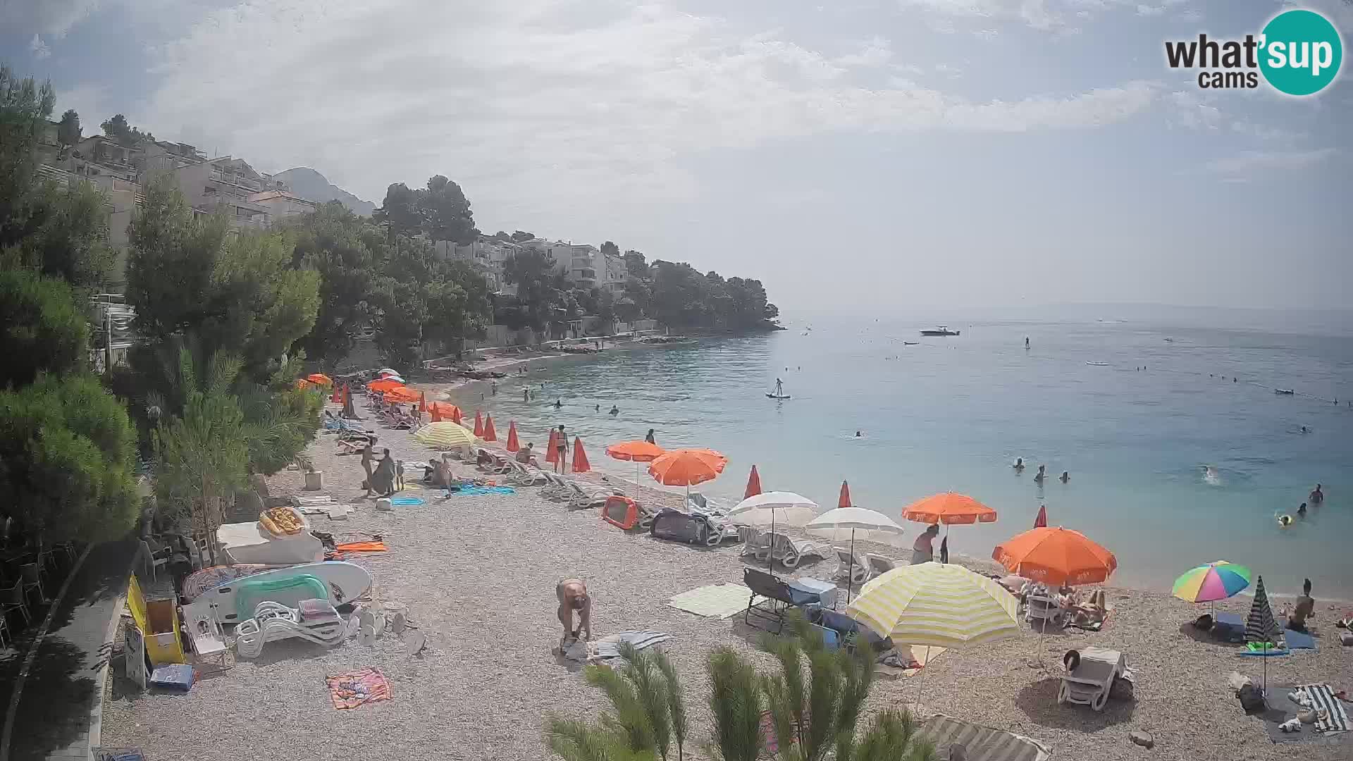 Webcam Lučica Beach Brela – Live View from the Adriatic Coast