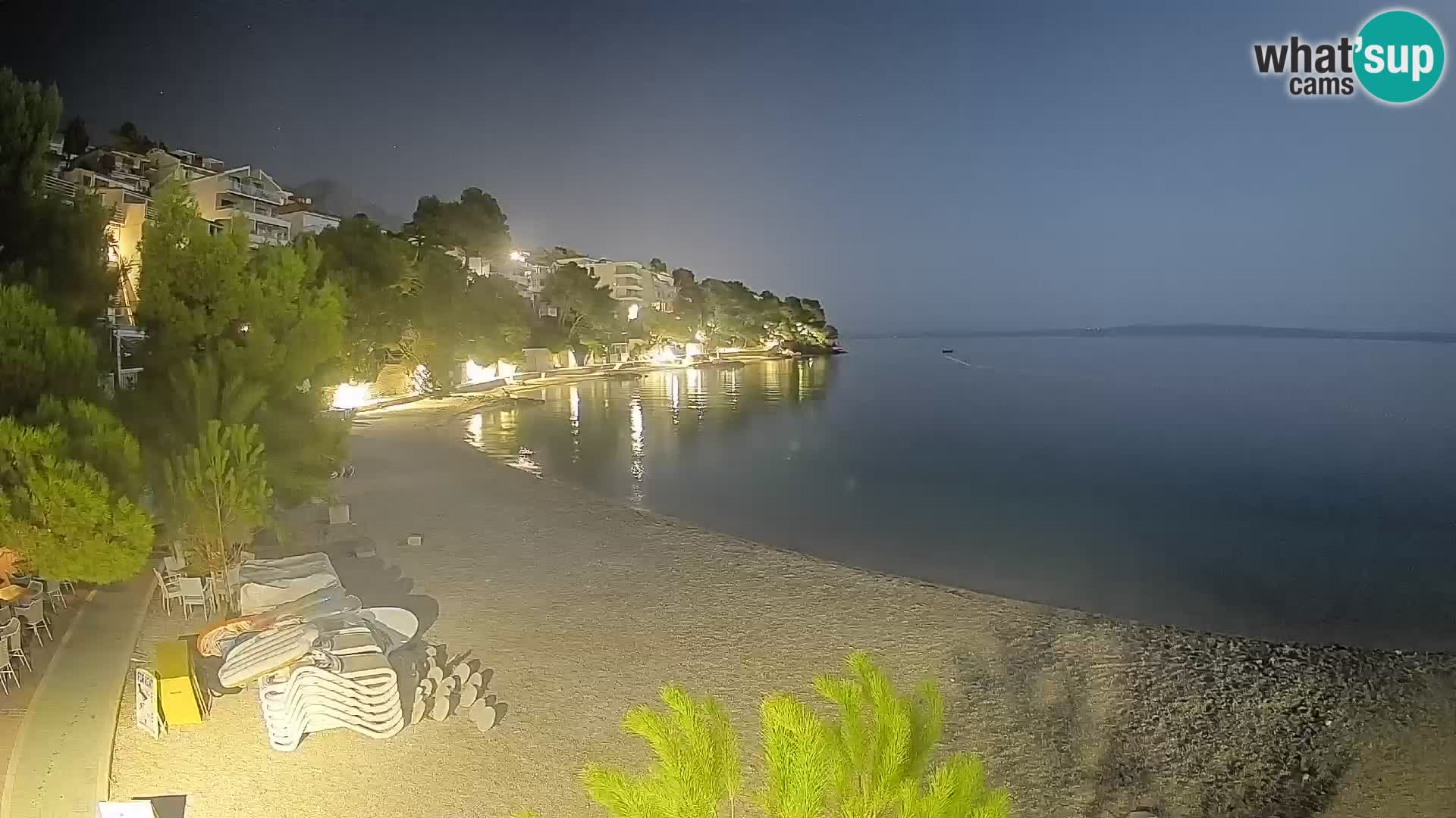 Webcam Lučica Strand Beach Brela – Liveblick von der Adriaküste