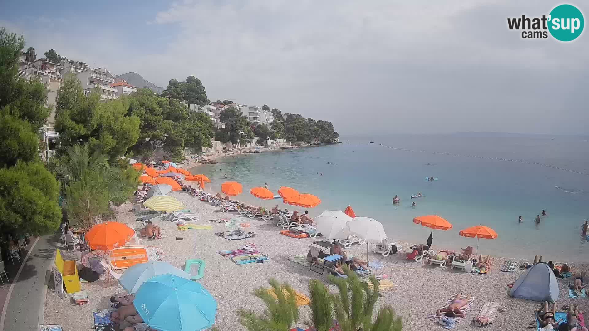 Webcam Lučica Beach Brela – Live View from the Adriatic Coast