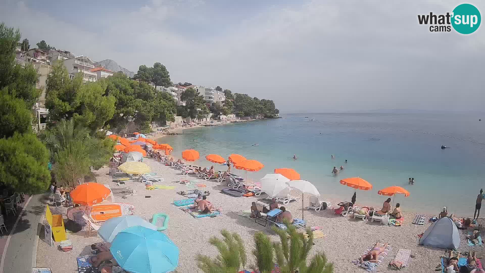 Webcam Lučica Beach Brela – Live View from the Adriatic Coast