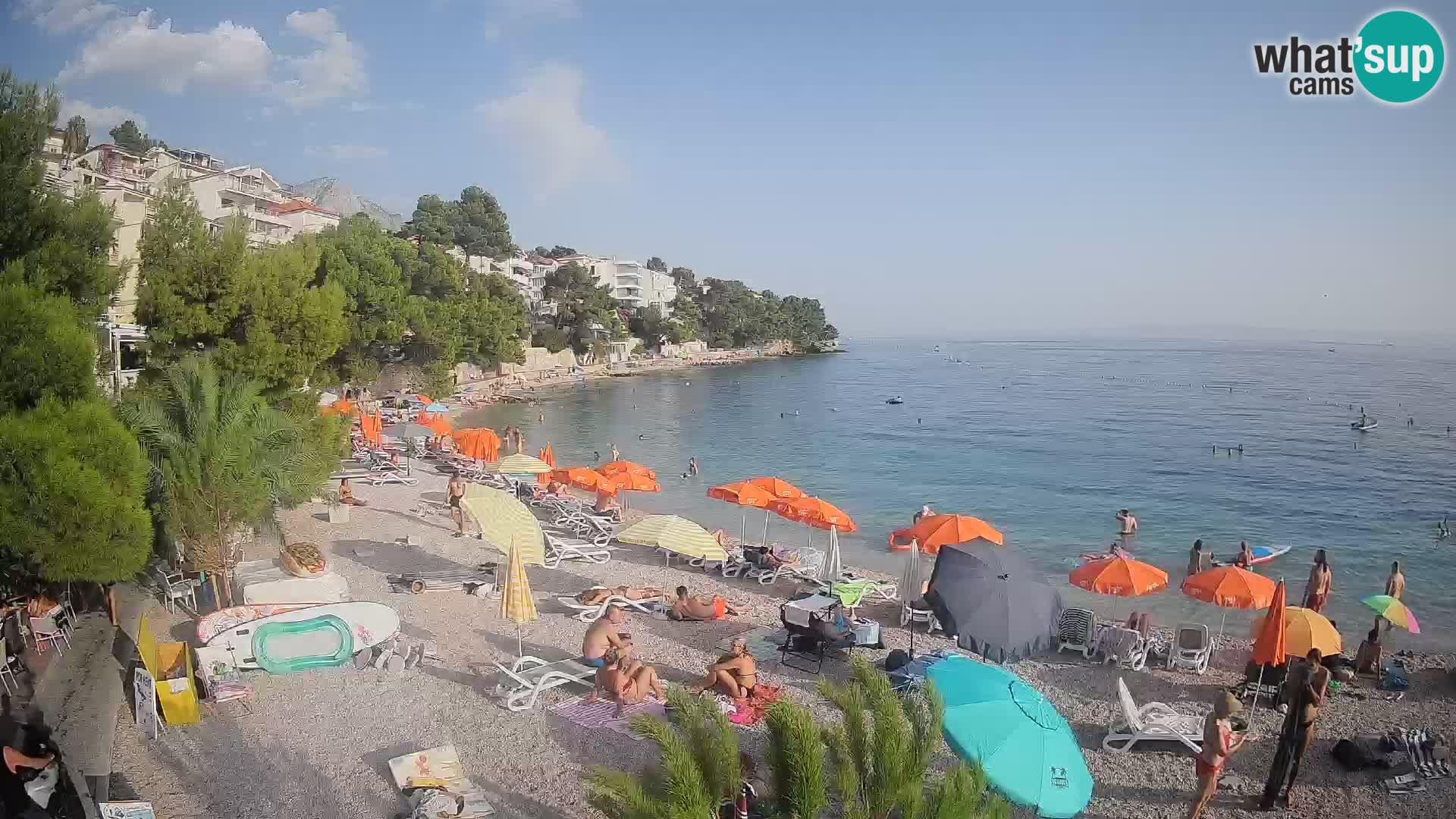 Webcam Plage Lučica Brela – Vue en direct sur la côte adriatique