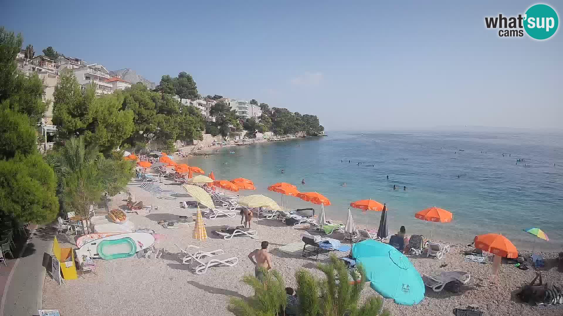 Webcam Lučica Beach Brela – Live View from the Adriatic Coast