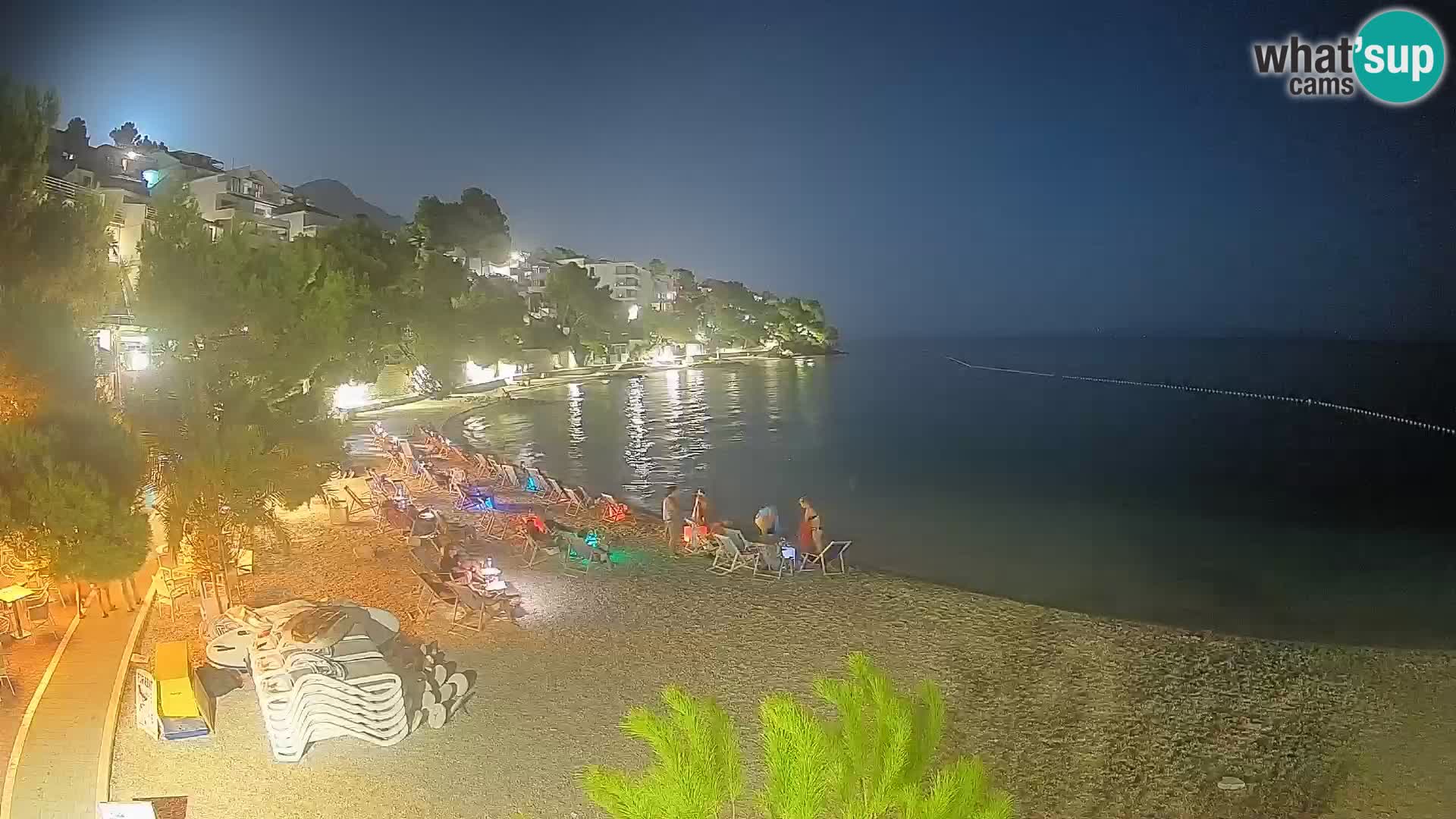 Web kamera Plaža Lučica Brela – Pogled uživo na jadransku obalu