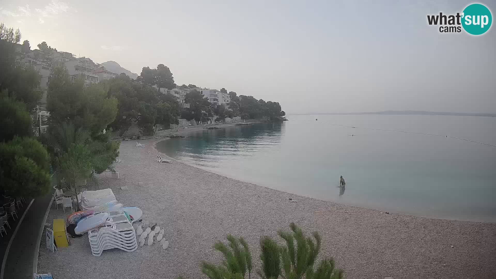 Webcam Playa Lučica Brela – Vista en directo de la costa adriática