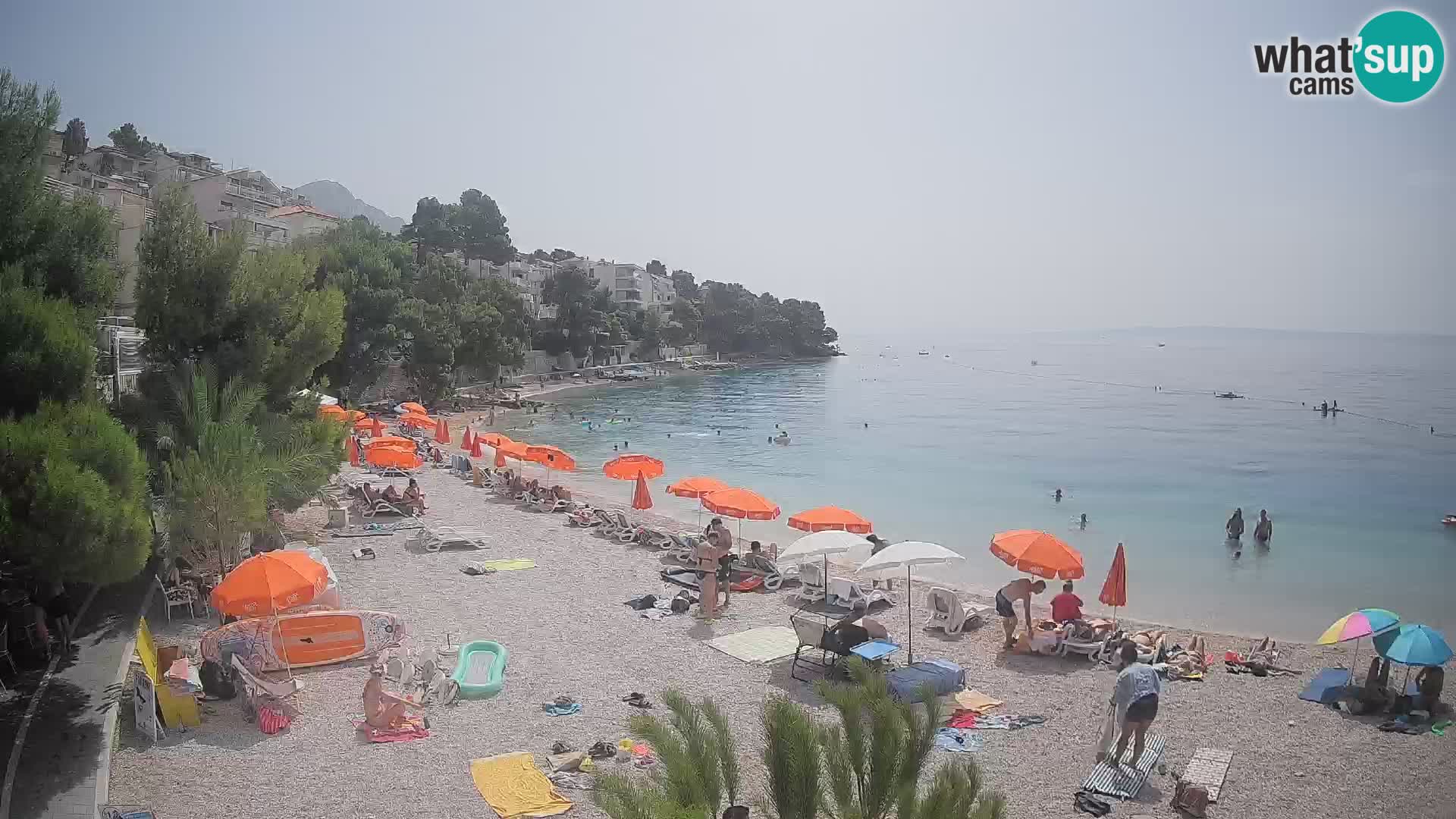 Webcam Plage Lučica Brela – Vue en direct sur la côte adriatique