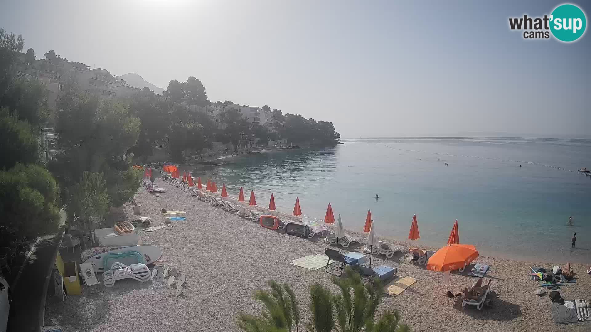 Webcam Playa Lučica Brela – Vista en directo de la costa adriática
