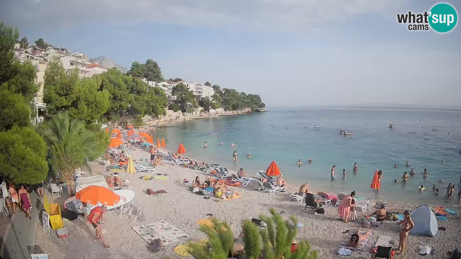 Webcam Plage Lučica Brela – Vue en direct sur la côte adriatique