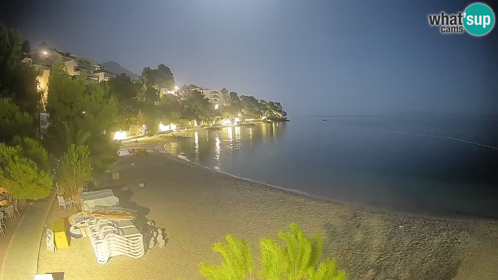 Webcam Playa Lučica Brela – Vista en directo de la costa adriática