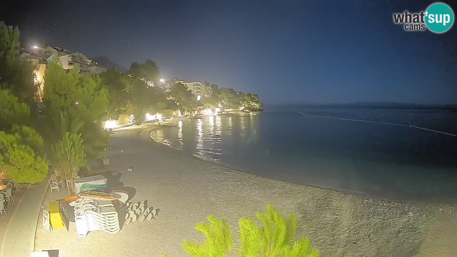 Webcam Plage Lučica Brela – Vue en direct sur la côte adriatique